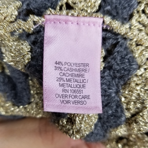 CALYPSO ST BARTH Rigma Cashmere Sweater Dress Women's XS Grey Chevron Boho Tunic - Picture 12 of 14